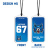 Slim Velocity Series Bag Tags — custom UV-printed by My Team Identity, design option 8