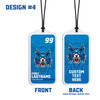 Slim Velocity Series Bag Tags — custom UV-printed by My Team Identity, design option 7