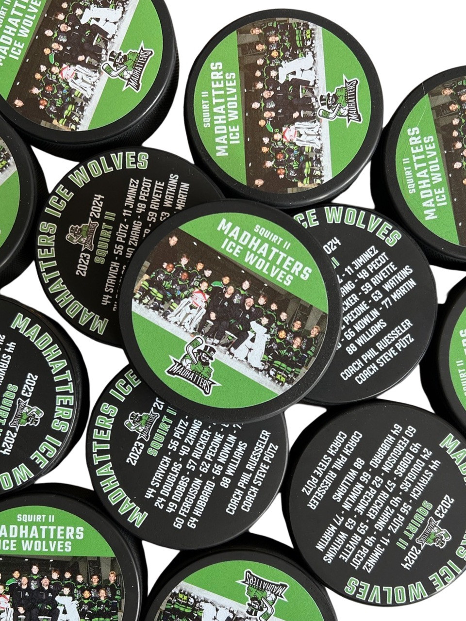 Photo + Roster Puck – Custom Team Hockey Puck