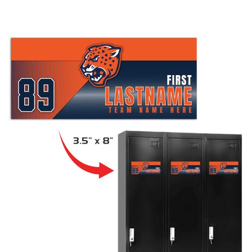 Magnetic Locker Nameplate 3.5 x 8"
