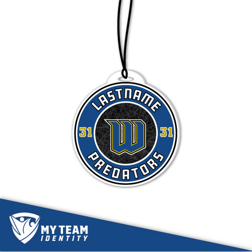 Round Woodbury Bag Tags — custom UV-printed by My Team Identity