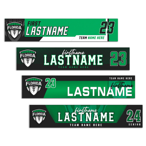 Collegiate Series Locker Room Nameplates - Customized to your Team