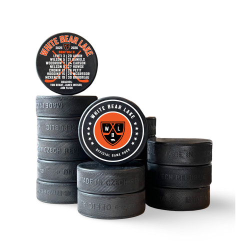 Official Game Puck + Roster - Customized to Your Team — custom UV-printed by My Team Identity