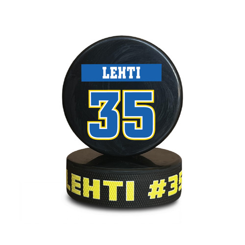 Jersey Style Pucks - with Optional Logo and EDGE PRINT — custom UV-printed by My Team Identity