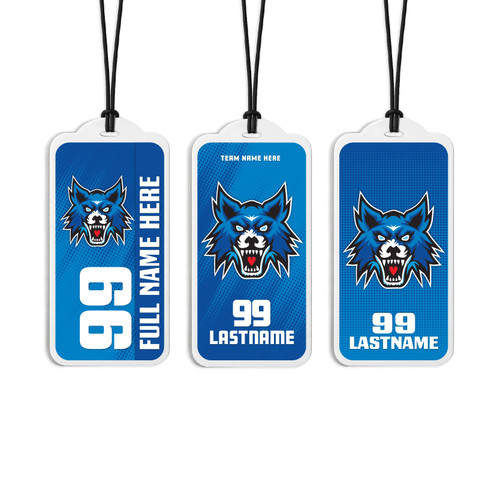 Slim Velocity Series Bag Tags — custom UV-printed by My Team Identity