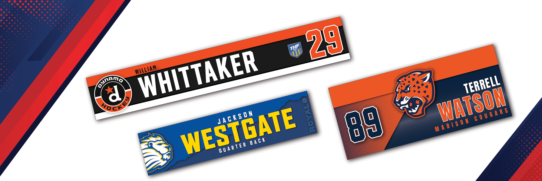 custom locker nameplates for your team