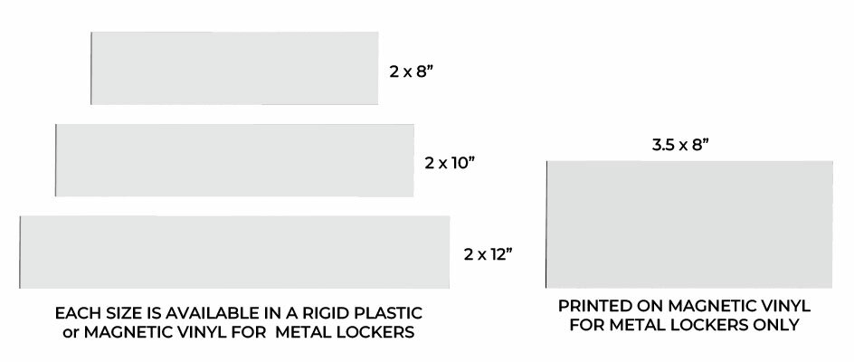 custom plastic and magnetic locker nameplates