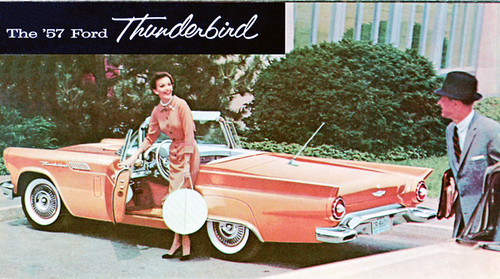 1957 Thunderbird 8 page fold out sales brochure 110-24