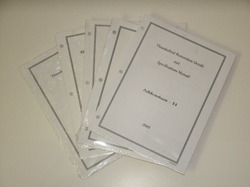 Thunderbird Restoration and Specification Manual - Addendum J (2013) #110-58J