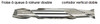 MORSE CUTTING TOOLS EDP: 96077     DESCRIPTION: 1896G 11/16 X 3/4 2FL DE HSS TIN