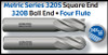UT32180TC |   1-1/4x2x4-1/2 4 Fl TiCN Coated   TiCn Coated
