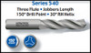 UT54106TA |   #6 150 PT 3 FLUTE DRILL TiAlN   TiAlN Coated