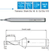 Cobra Carbide EDP 26498      EMSC 0.060 2FSE Ball 1/8 SK De