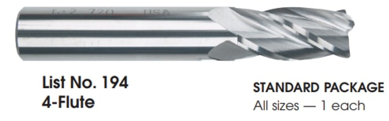 MORSE CUTTING TOOLS EDP: 88287     DESCRIPTION: 194 5/16 X 5/16 4FL SE SC BRT