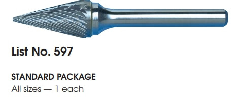 MORSE CUTTING TOOLS EDP: 83276     DESCRIPTION: 597 BURR SM-2 S/C 1/4"