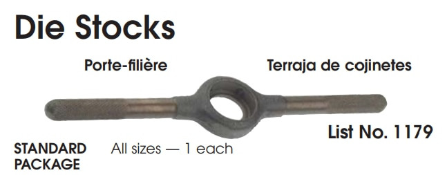 MORSE CUTTING TOOLS EDP: 30512     DESCRIPTION: 1179 #2 DIE STOCK 13/16" OD