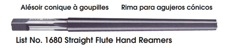 MORSE CUTTING TOOLS EDP: 22592     DESCRIPTION: 1680 #5 TAPER PIN RMR ST/FL HSS