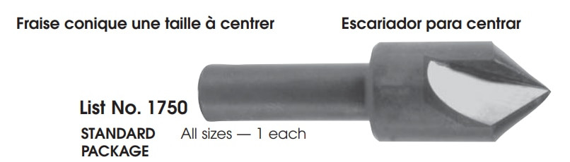 MORSE CUTTING TOOLS EDP: 23505     DESCRIPTION: 1750 3/8" 60' 3FL CTSK HSS BLK