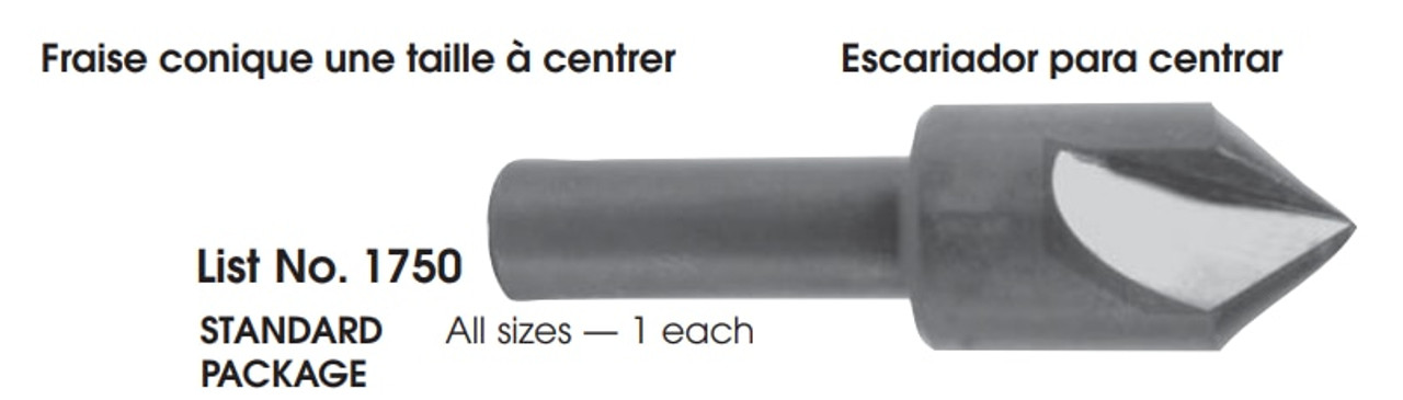 MORSE CUTTING TOOLS EDP: 23523     DESCRIPTION: 1750 1" 90' 3FL CTSK HSS BLK