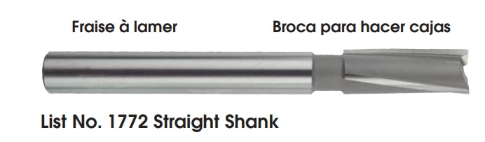 MORSE CUTTING TOOLS EDP: 25822     DESCRIPTION: 1772 17/32" HSS C'BORE (3/16")