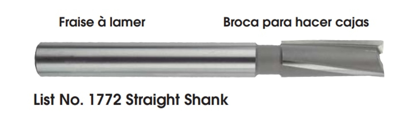 MORSE CUTTING TOOLS EDP: 25841     DESCRIPTION: 1772 1-1/4" HSS C'BORE (3/8")