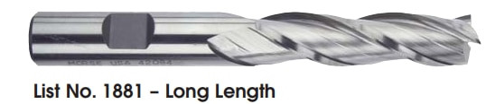 MORSE CUTTING TOOLS EDP: 42081     DESCRIPTION: 1881 5/16 X 3/8 3FL SE CC HSS BRT