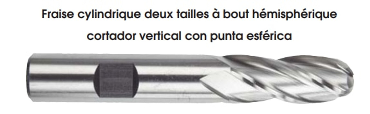 MORSE CUTTING TOOLS EDP: 44454     DESCRIPTION: 4589 5/16 X 3/8 4FL SE BALL COB BRT