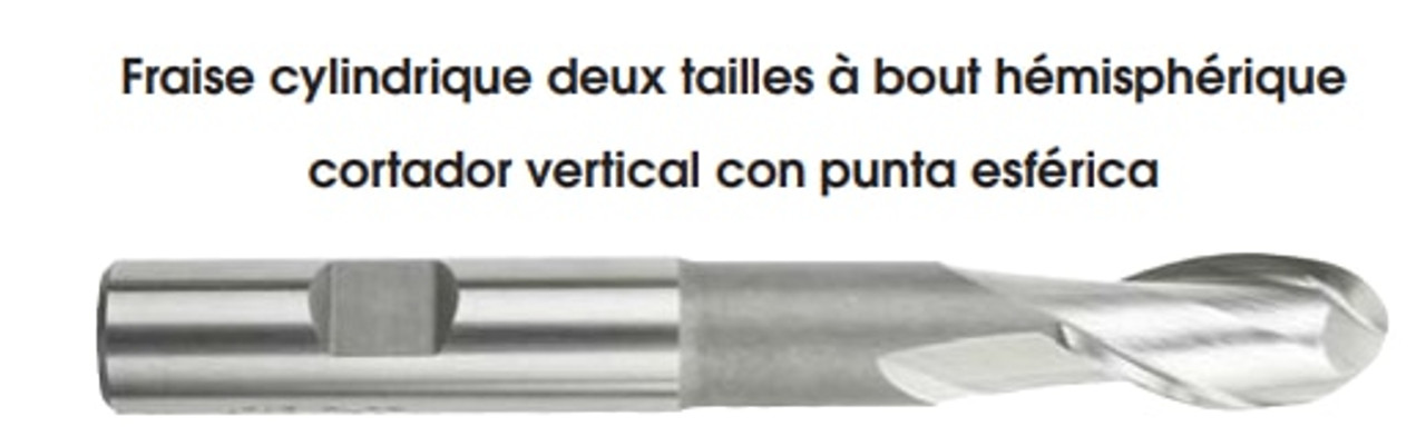 MORSE CUTTING TOOLS EDP: 45407     DESCRIPTION: 4590 1/4 X 3/8 2FL SE BALL COB BRT