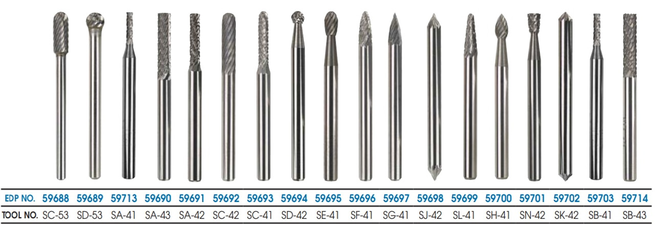 MORSE CUTTING TOOLS EDP: 59700     DESCRIPTION: 5970 BURR SH-41 D/C 1/8"