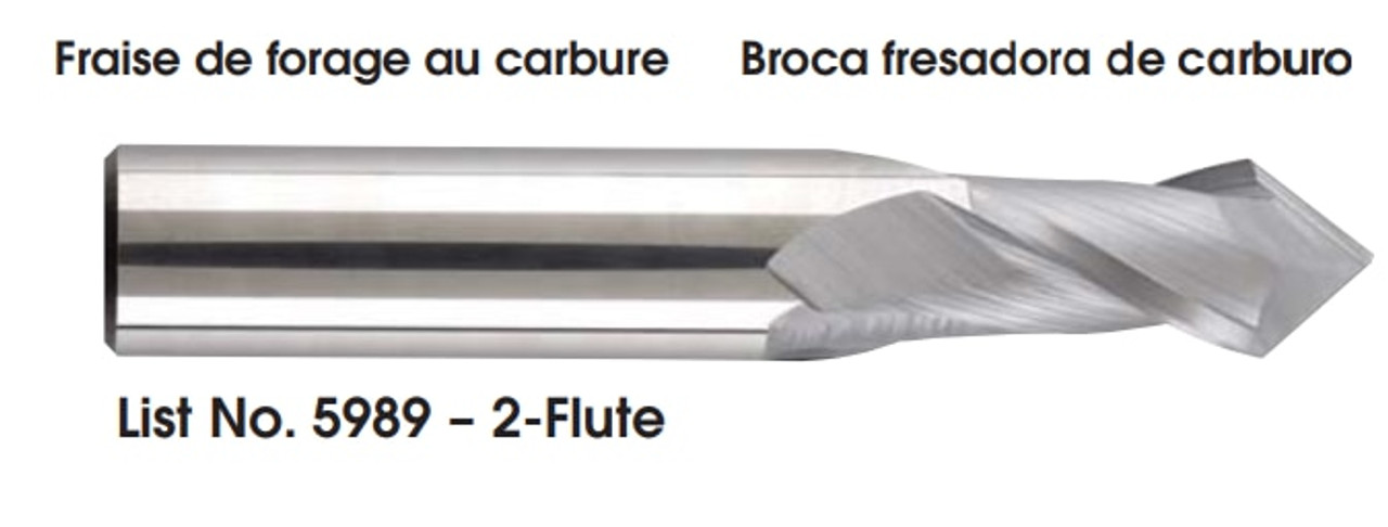 MORSE CUTTING TOOLS EDP: 59076     DESCRIPTION: 5989 DRILL-MILL 1/16 X 1/8 2FL SE
