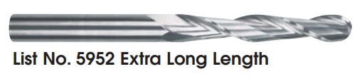 MORSE CUTTING TOOLS EDP: 90502     DESCRIPTION: 5952G 1/4 X 1/4 2FL SE BALL XLG