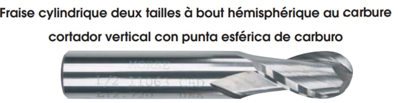 MORSE CUTTING TOOLS EDP: 90567     DESCRIPTION: 5963C 4.50MM X 5MM 2FL SE BALL SC