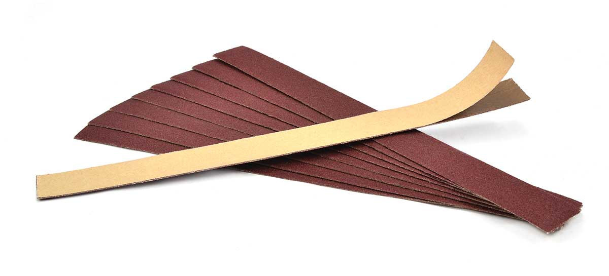 SHUR-KUT STIK-ON 1" x 11" Aluminum Oxide PSA Strip, 180 Grit PACKAGE OF 100