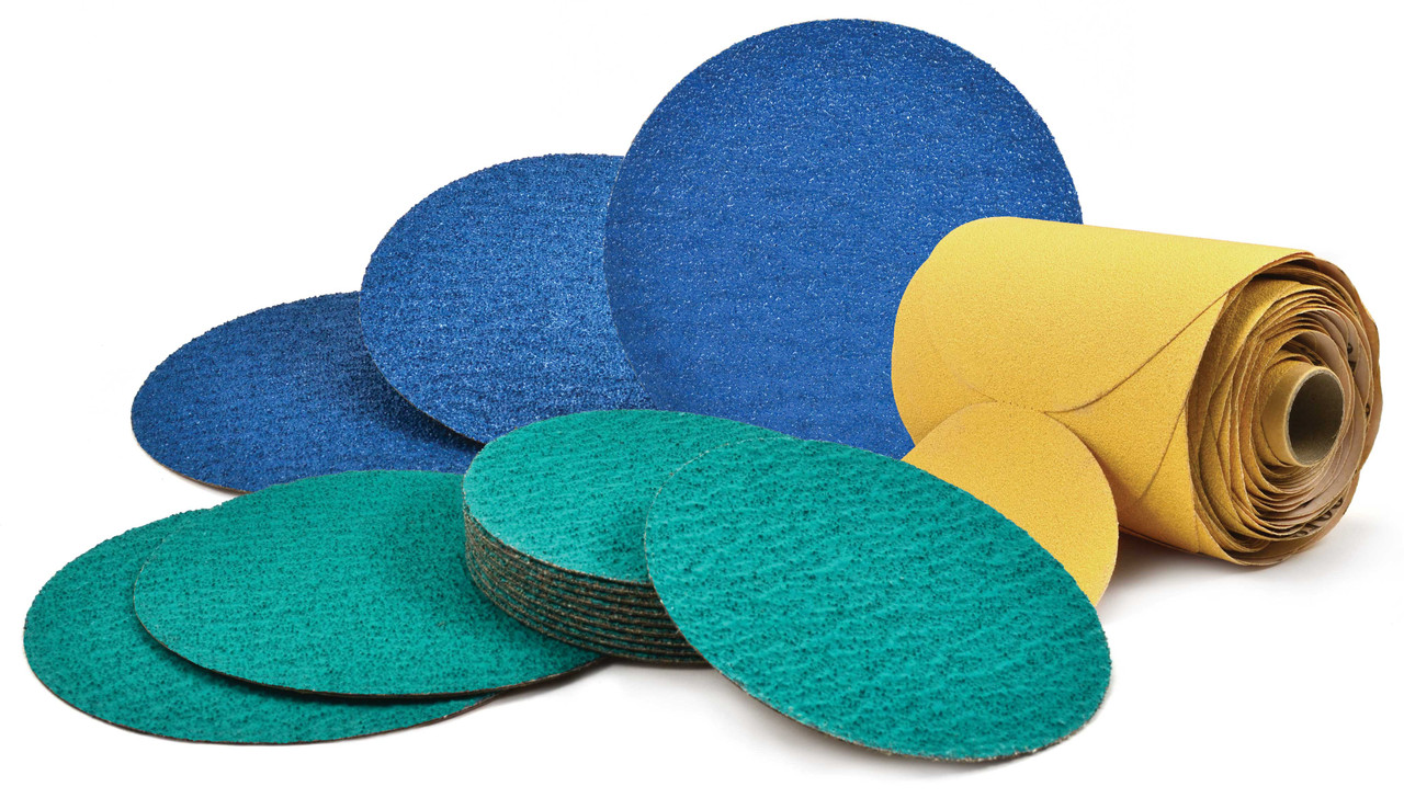 SHUR-KUT 5" Aluminum Oxide Gold Paper PSA Disc Roll, 100 Grit PACKAGE OF 1