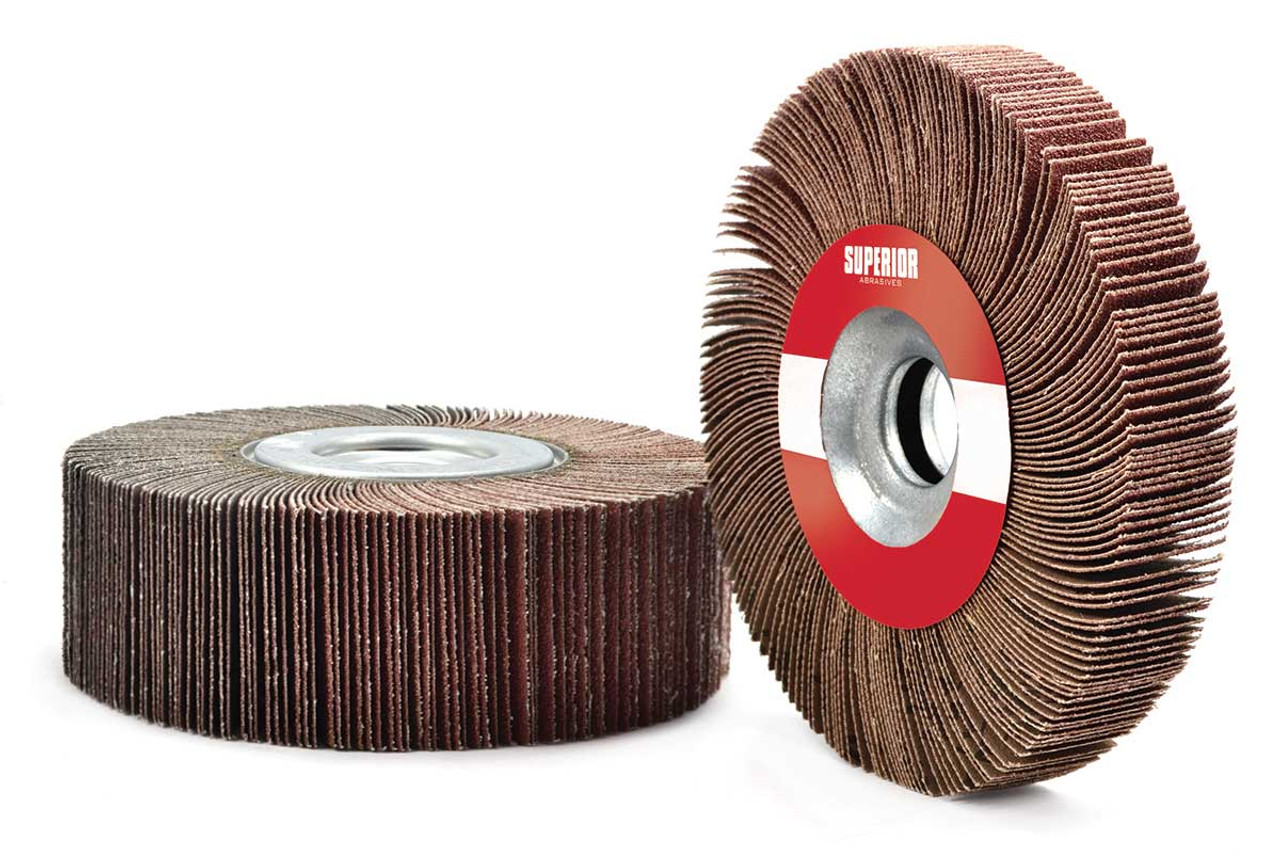 SHUR-KUT 8" x 1" x 1" Aluminum Oxide Unmounted Flap Wheel, 120 Grit PACKAGE OF 3