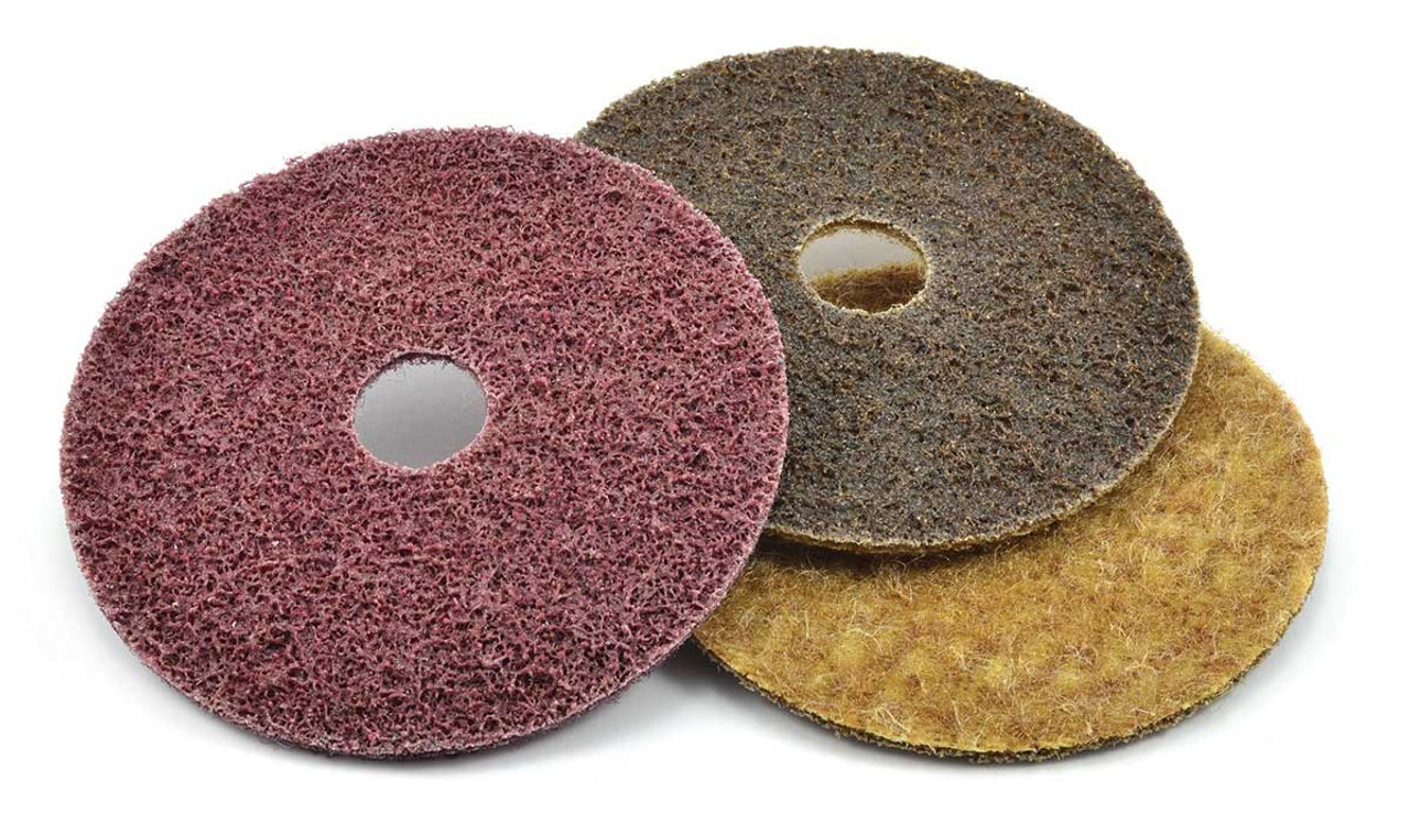 SHUR-BRITE 4-1/2" x 7/8" Finish Duty Surface Conditioning Arbor Mounted Hook & Loop Disc, CRS PACKAGE OF 20