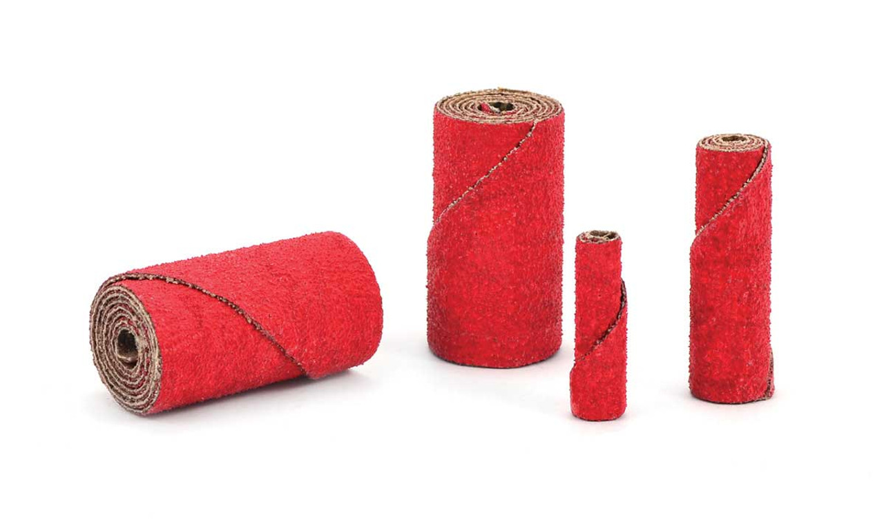 SHUR-KUT 3/4" x 1-1/2" x 3/16" Ceramic Straight Cartridge Roll, 60 Grit PACKAGE OF 100