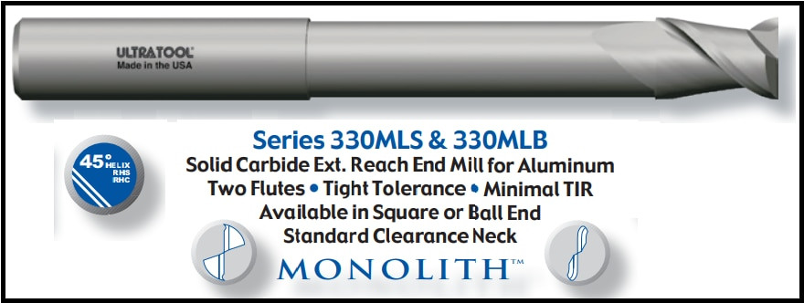 UT11928A1 |   3/4x1x6 3-3/8 LOR 2 Fl Ball A1   TiB2 Coated