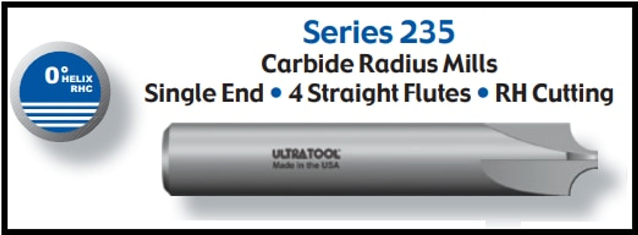 UT23503TA |   1/2x1/8RAD CRNR RD EM TiAlN   TiAlN Coated