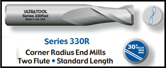 UT31201TA |   5/8"x.020"RAD 2 FLUTE EM TiAlN   TiAlN Coated