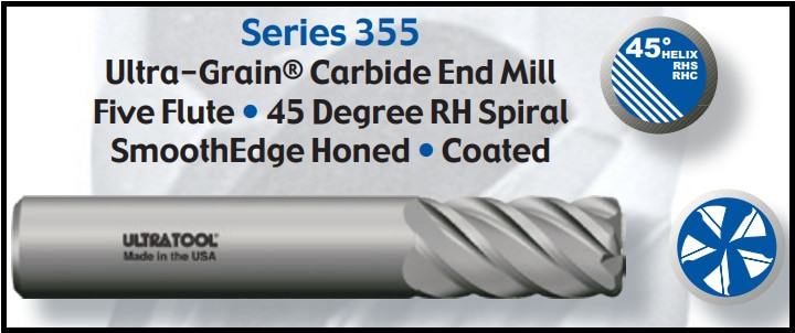 UT31576AT |   12.0mm 5 Flute Honed Edge AT   AlTiN Coated