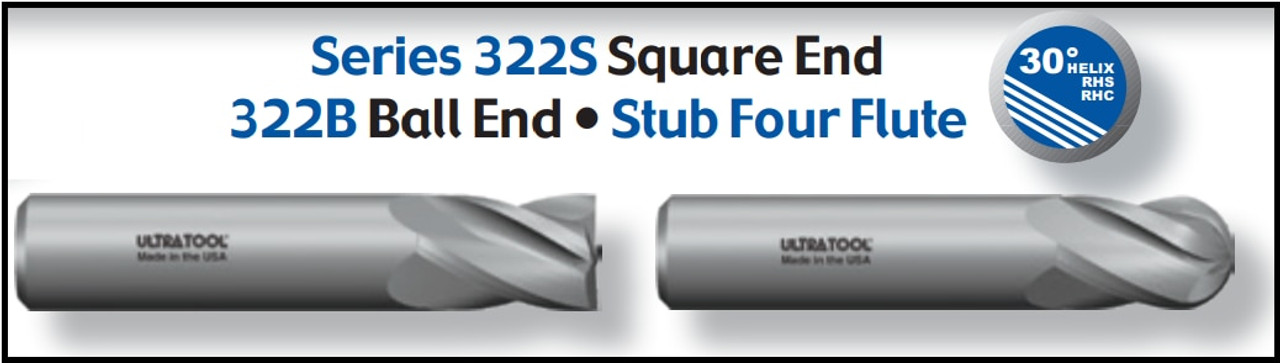 UT32220TA |   5/16x1/2x2 4FLT SQ SC EM TiAlN   TiAlN Coated