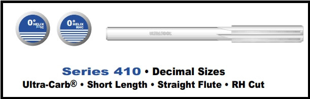UT41006AT |   .0805-.0964 REAMER AT   AlTiN Coated