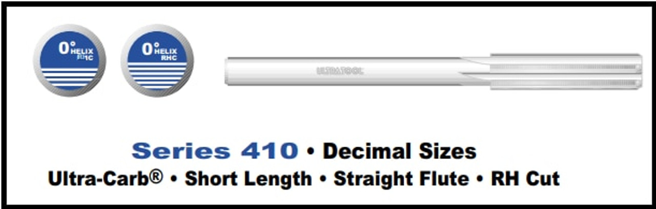 UT41020TN |   .4105-.4414 REAMER TN   TiN Coated