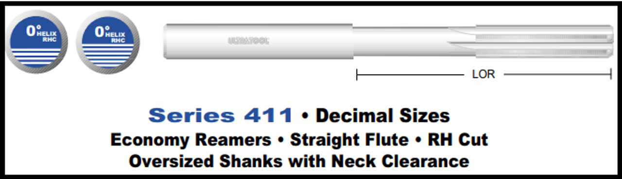 UT41326AT |   411 Semi (.4375"-.4525") AT   AlTiN Coated