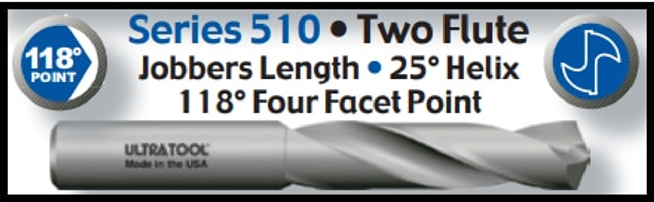 UT51004TC |   1/16 118PT CARB JBR DRILL TiCN   TiCn Coated