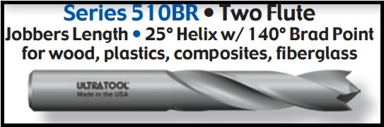 UT51340D1 |   #40 Brad Point Drill D1 Coated   PVD Diamond Coated