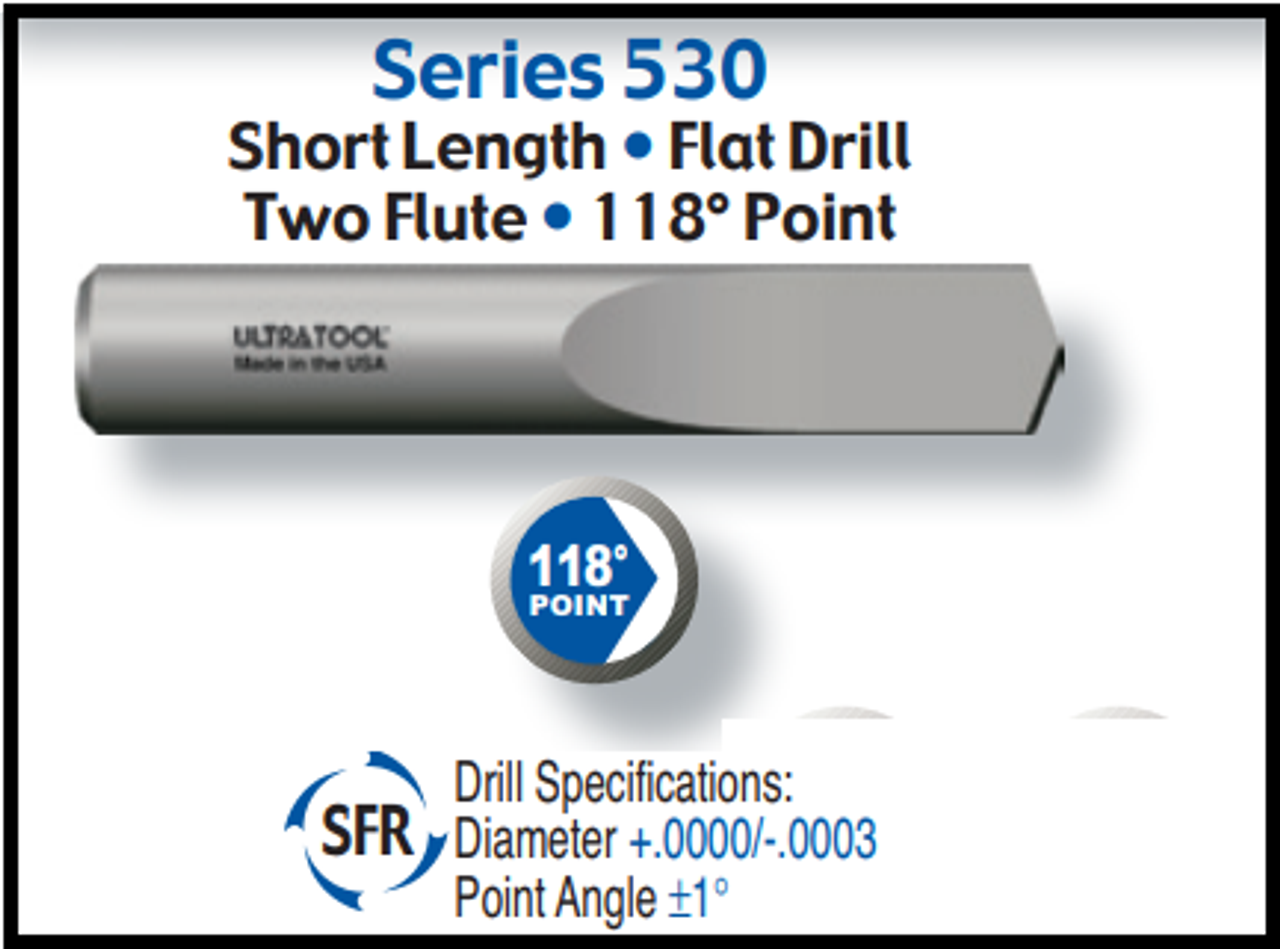 UT53006TA |   3/32 118P SC SPADE DRILL TiAlN   TiAlN Coated