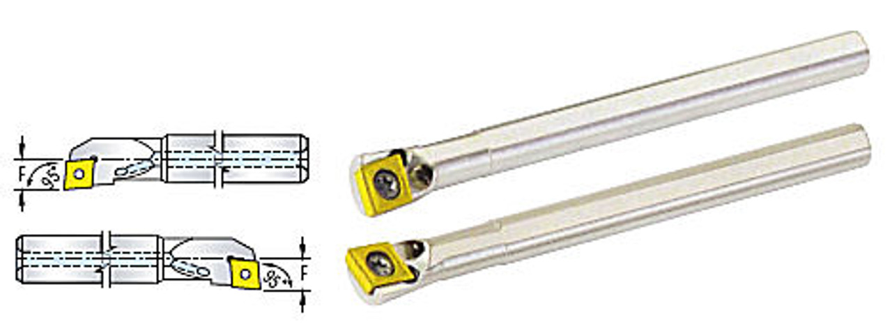 MICRO 100 |   20-0822 Indexable Boring Bar (Coolant-Thru) - 1/4" LH 5° Lead