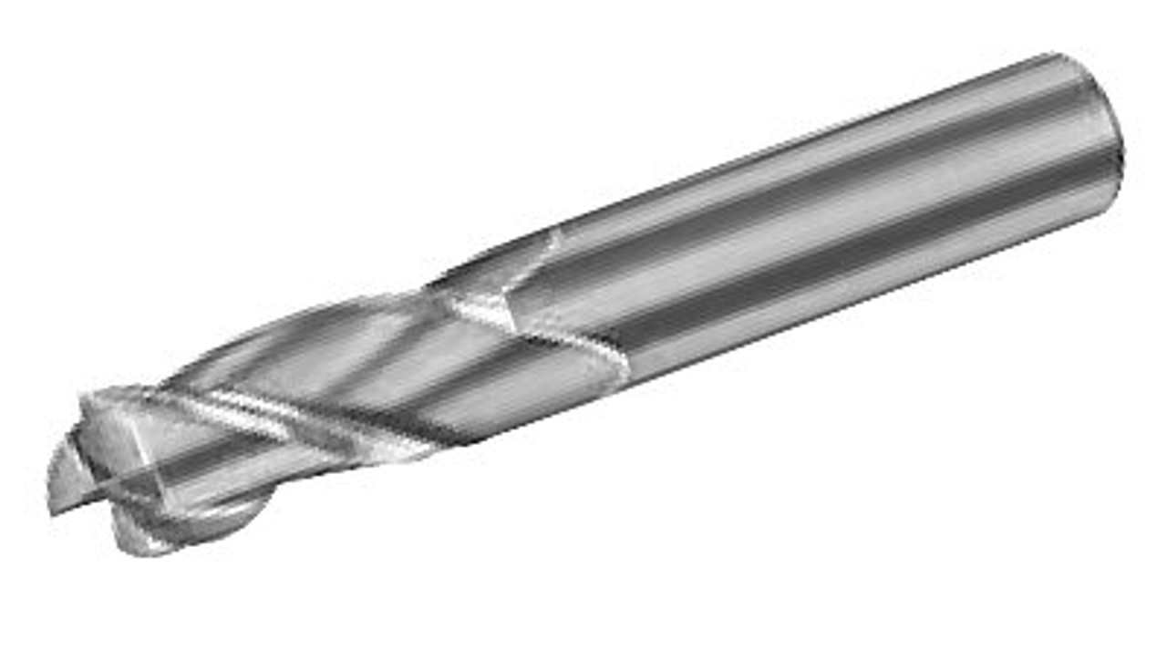 MICRO 100 |   AECM-0205-3 End Mill (Metric) - 3 Fl 30° General Corner Radius